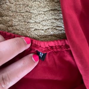 Red dress only worn once. Has pockets